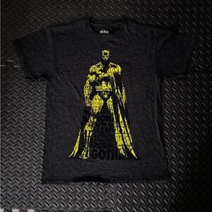 DC Comics Dark Gray and Yellow Batman Graphic tee